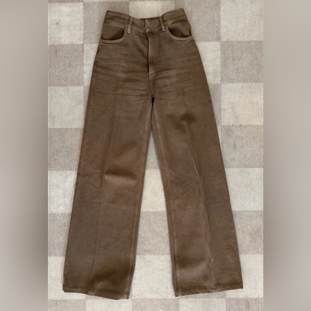 Zara Brown Flare & Wide Leg Jeans